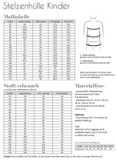 Papierschnittmuster Leggins Stelzenhülle Kinder Fadenkäfer